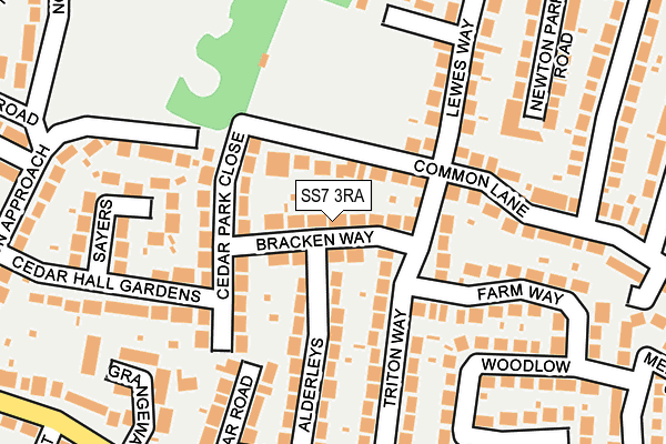 SS7 3RA map - OS OpenMap – Local (Ordnance Survey)