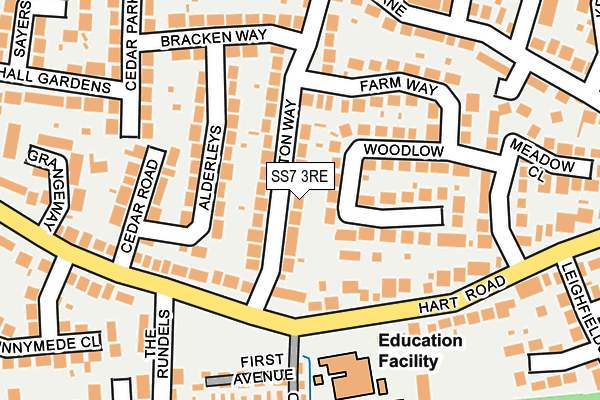 SS7 3RE map - OS OpenMap – Local (Ordnance Survey)