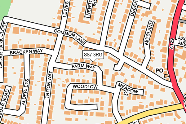 SS7 3RG map - OS OpenMap – Local (Ordnance Survey)