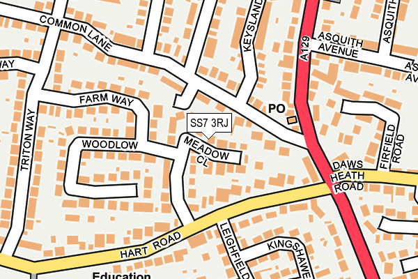 SS7 3RJ map - OS OpenMap – Local (Ordnance Survey)
