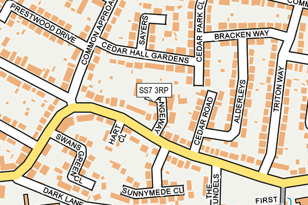 SS7 3RP map - OS OpenMap – Local (Ordnance Survey)