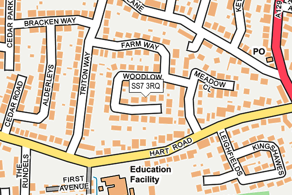 SS7 3RQ map - OS OpenMap – Local (Ordnance Survey)