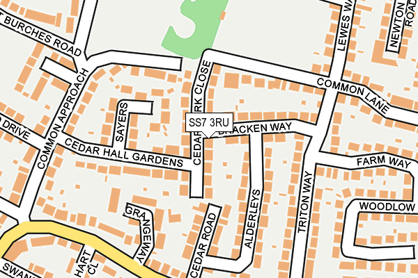 SS7 3RU map - OS OpenMap – Local (Ordnance Survey)