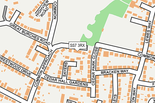 SS7 3RX map - OS OpenMap – Local (Ordnance Survey)
