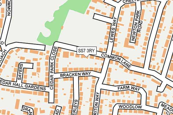 SS7 3RY map - OS OpenMap – Local (Ordnance Survey)