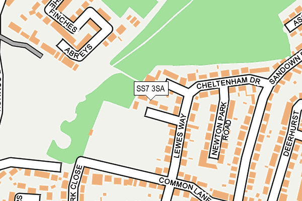 SS7 3SA map - OS OpenMap – Local (Ordnance Survey)