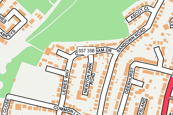 SS7 3SB map - OS OpenMap – Local (Ordnance Survey)