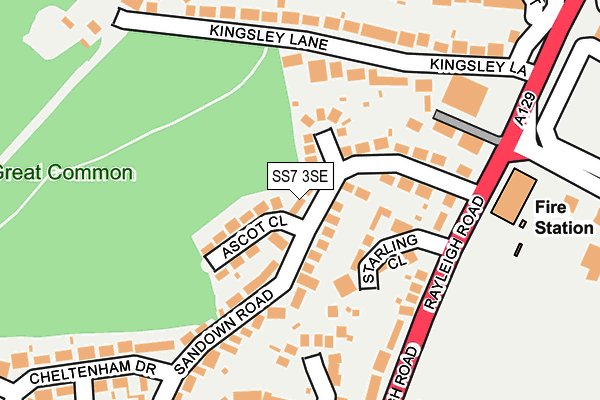 SS7 3SE map - OS OpenMap – Local (Ordnance Survey)