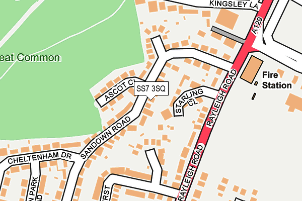 SS7 3SQ map - OS OpenMap – Local (Ordnance Survey)