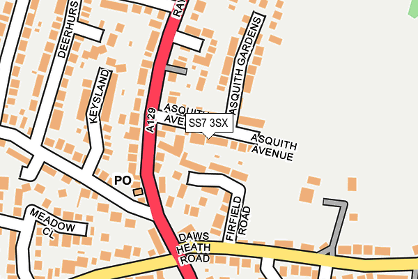 SS7 3SX map - OS OpenMap – Local (Ordnance Survey)