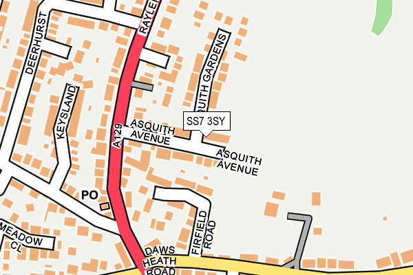 SS7 3SY map - OS OpenMap – Local (Ordnance Survey)