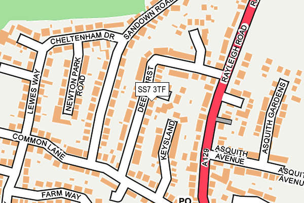 SS7 3TF map - OS OpenMap – Local (Ordnance Survey)