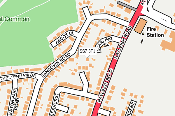 SS7 3TJ map - OS OpenMap – Local (Ordnance Survey)