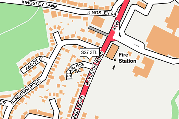 SS7 3TL map - OS OpenMap – Local (Ordnance Survey)