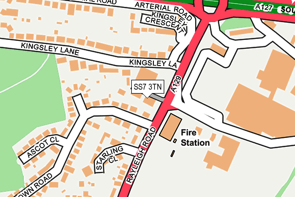 SS7 3TN map - OS OpenMap – Local (Ordnance Survey)