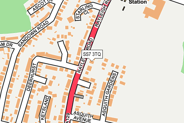 SS7 3TQ map - OS OpenMap – Local (Ordnance Survey)