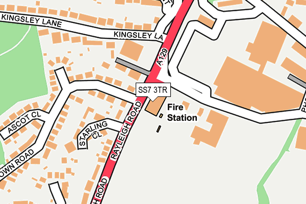 SS7 3TR map - OS OpenMap – Local (Ordnance Survey)