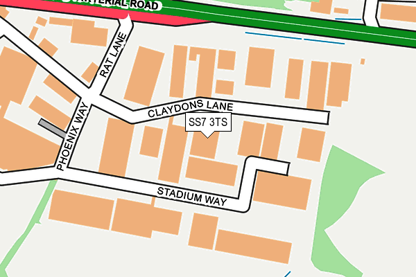 SS7 3TS map - OS OpenMap – Local (Ordnance Survey)