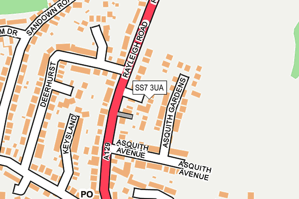 SS7 3UA map - OS OpenMap – Local (Ordnance Survey)