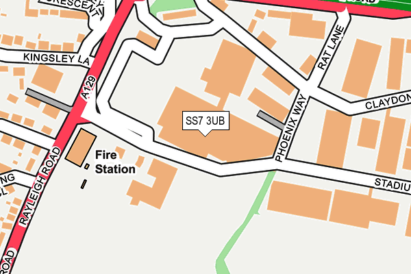 SS7 3UB map - OS OpenMap – Local (Ordnance Survey)