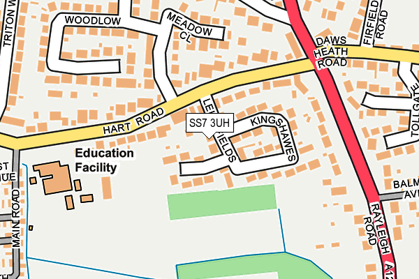 SS7 3UH map - OS OpenMap – Local (Ordnance Survey)