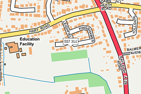 SS7 3UJ map - OS OpenMap – Local (Ordnance Survey)