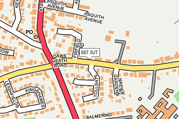 SS7 3UT map - OS OpenMap – Local (Ordnance Survey)