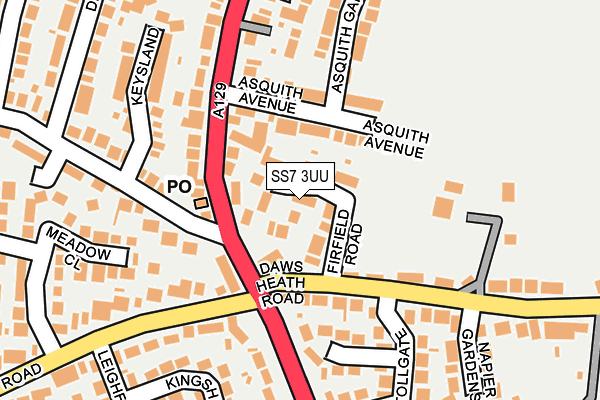 SS7 3UU map - OS OpenMap – Local (Ordnance Survey)