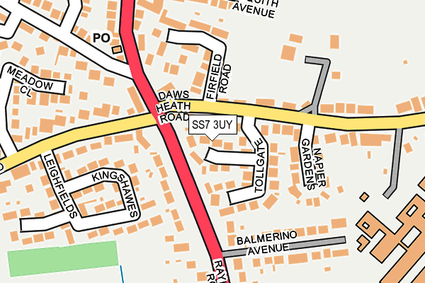 SS7 3UY map - OS OpenMap – Local (Ordnance Survey)