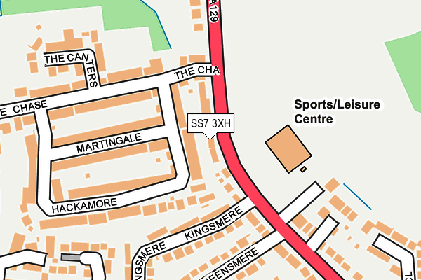 SS7 3XH map - OS OpenMap – Local (Ordnance Survey)