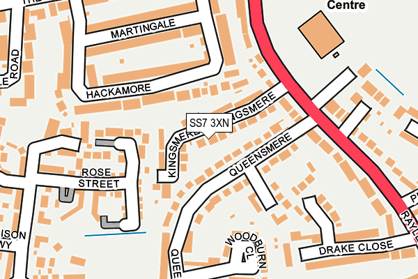 SS7 3XN map - OS OpenMap – Local (Ordnance Survey)