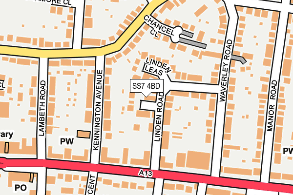 SS7 4BD map - OS OpenMap – Local (Ordnance Survey)