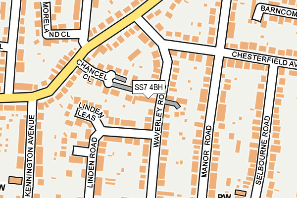 SS7 4BH map - OS OpenMap – Local (Ordnance Survey)