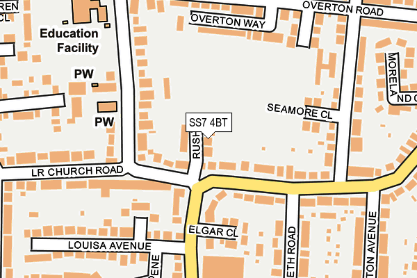 SS7 4BT map - OS OpenMap – Local (Ordnance Survey)