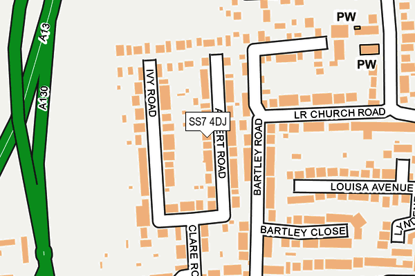 SS7 4DJ map - OS OpenMap – Local (Ordnance Survey)