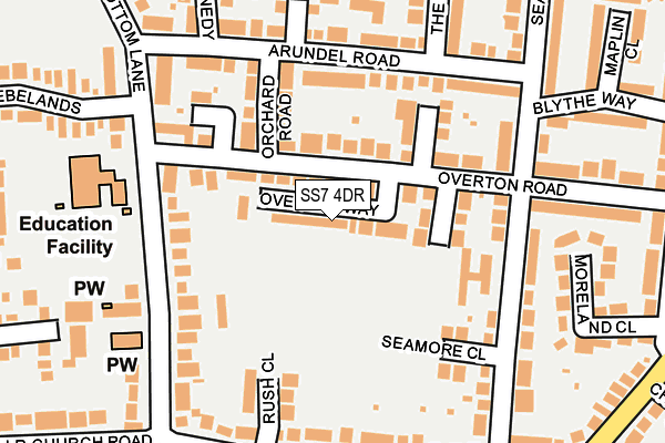 SS7 4DR map - OS OpenMap – Local (Ordnance Survey)