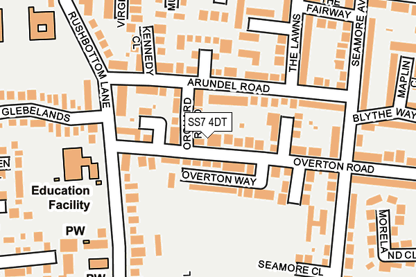 SS7 4DT map - OS OpenMap – Local (Ordnance Survey)