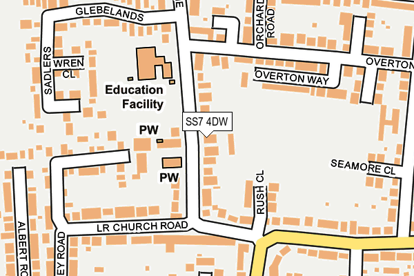 SS7 4DW map - OS OpenMap – Local (Ordnance Survey)