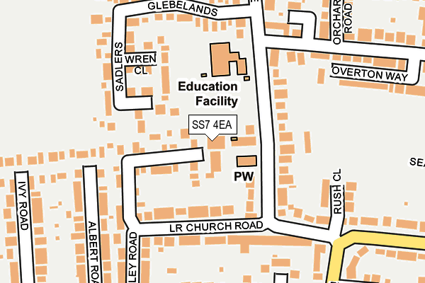 SS7 4EA map - OS OpenMap – Local (Ordnance Survey)