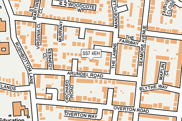 SS7 4EH map - OS OpenMap – Local (Ordnance Survey)
