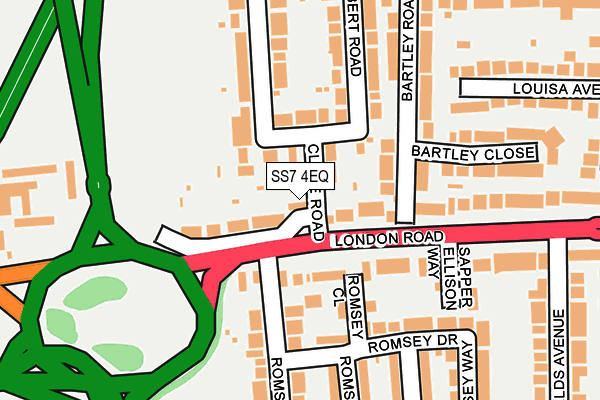 SS7 4EQ map - OS OpenMap – Local (Ordnance Survey)