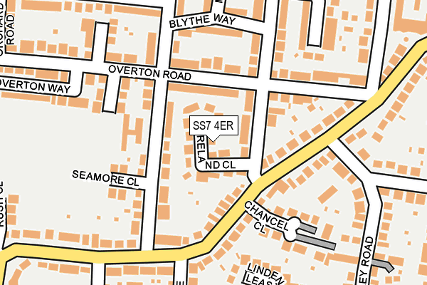 SS7 4ER map - OS OpenMap – Local (Ordnance Survey)