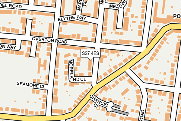 SS7 4ES map - OS OpenMap – Local (Ordnance Survey)