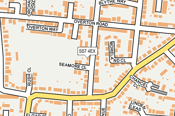 SS7 4EX map - OS OpenMap – Local (Ordnance Survey)