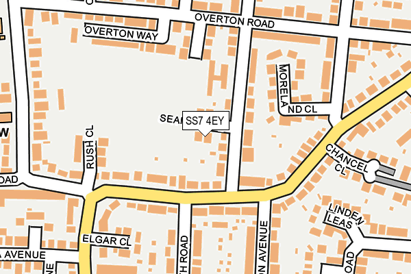 SS7 4EY map - OS OpenMap – Local (Ordnance Survey)