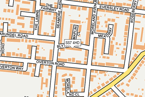 SS7 4HD map - OS OpenMap – Local (Ordnance Survey)