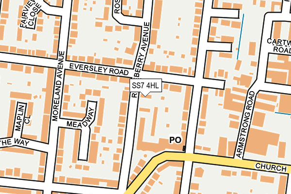 SS7 4HL map - OS OpenMap – Local (Ordnance Survey)