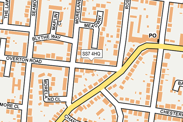 SS7 4HQ map - OS OpenMap – Local (Ordnance Survey)