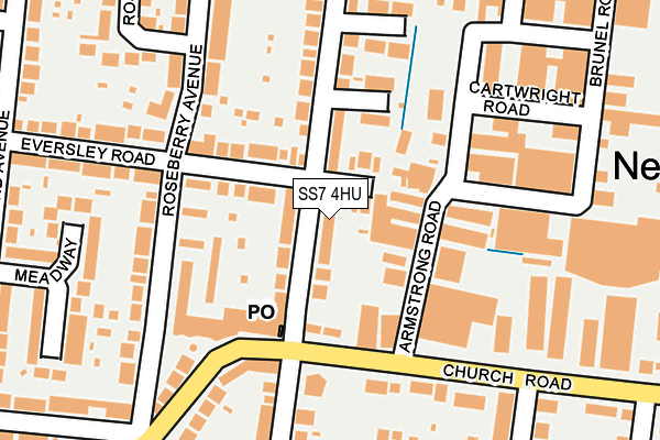SS7 4HU map - OS OpenMap – Local (Ordnance Survey)