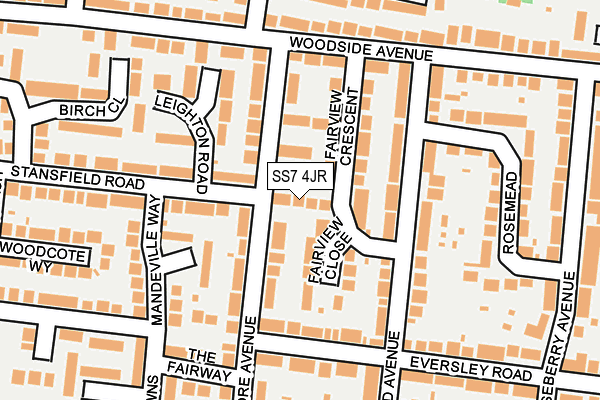 SS7 4JR map - OS OpenMap – Local (Ordnance Survey)